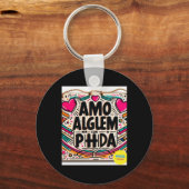 Amo AlguEm Com Phda私はAdhdスティックを持つ人を愛する キーホルダー (正面)
