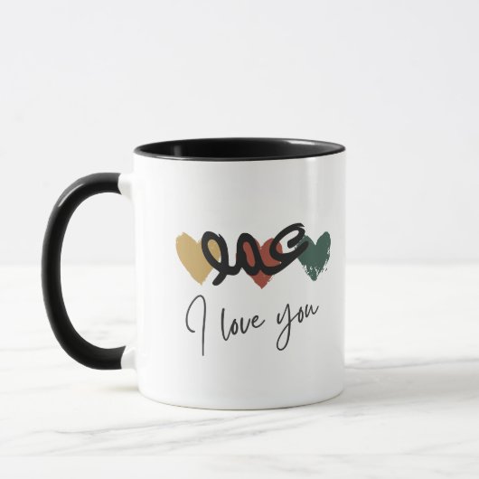 "Amo I Love You"アラブの叔父コーヒーマグ マグカップ (左)