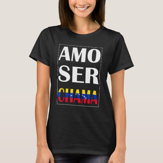 Amo Ser Chamaフランネル誇りを持ったベネズエラ Tシャツ (正面)