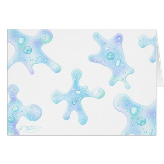 Amoebae (Amoebas) Glisting Microbesノートカード (正面横)