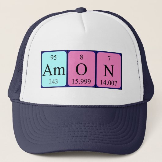 Amon periodic table name hat キャップ (正面)