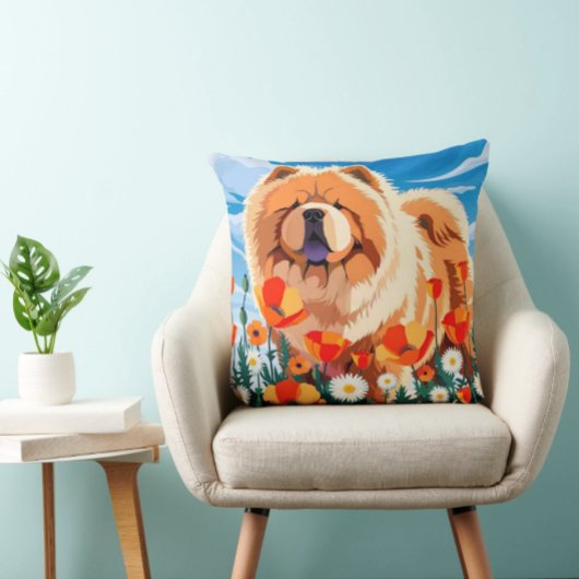 AMONG THE POPPIES Chow クッション