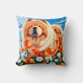 AMONG THE POPPIES Chow クッション (正面)