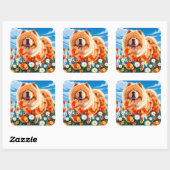 AMONG THE POPPIES Chow スクエアシール (シート)