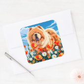 AMONG THE POPPIES Chow スクエアシール (封筒)