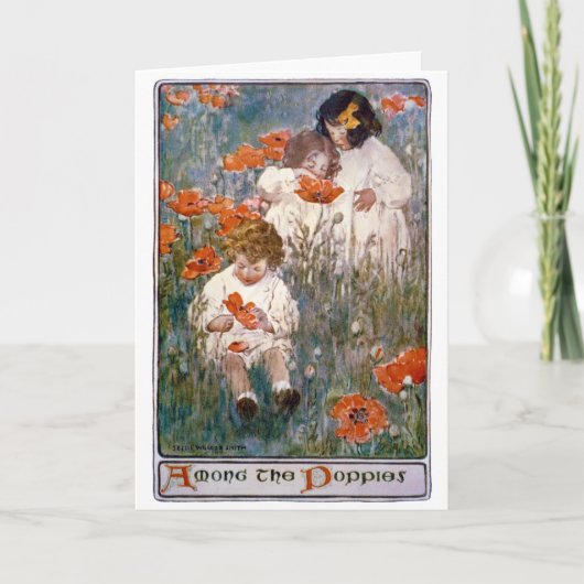 Among the Poppies, Jessie Willcox Smith カード (正面)