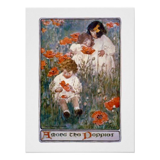 Among the Poppies, Jessie Willcox Smith ポスター (正面)
