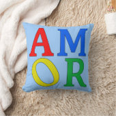 AMOR枕カラフルの愛の内スペインの容 クッション (ブランケット)