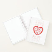 AMOR-スペインの LOVE 8.5x11スパイラルノートブック ノートブック (内部)