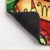 Amor/愛燃えるようなハートのカスタムのマウスパッド マウスパッド (コーナー)