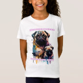 Amor de madre pug – 母性医学 tシャツ (正面)