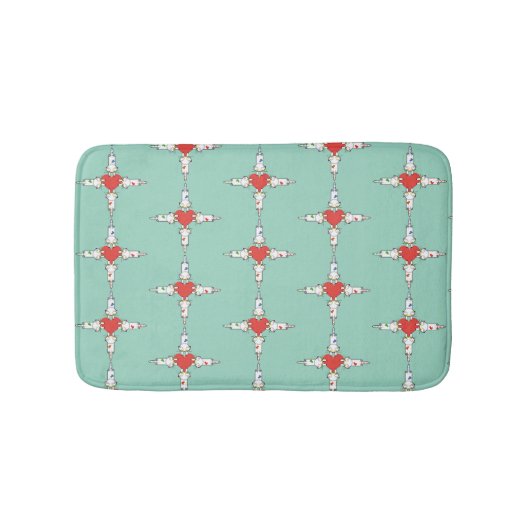 Amor del al del aferrado del gatito de Lindo. バスマット (正面)