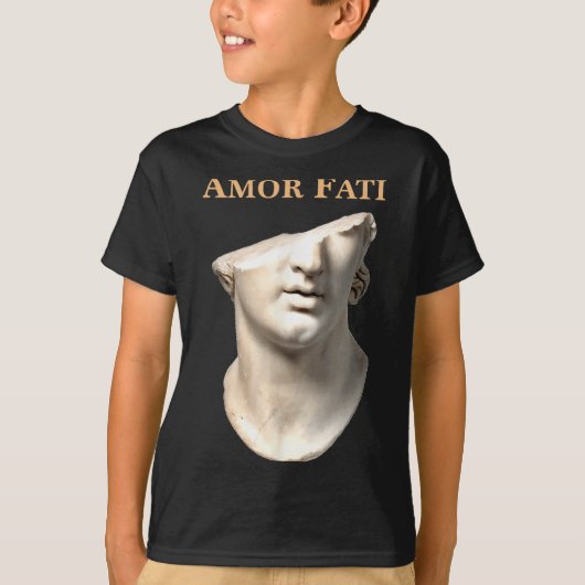 Amor Fatiストイシズム引用文エピクティトスギフト私を記憶 Tシャツ (正面)