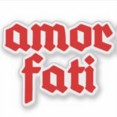Amor Fati (赤) シール (正面)