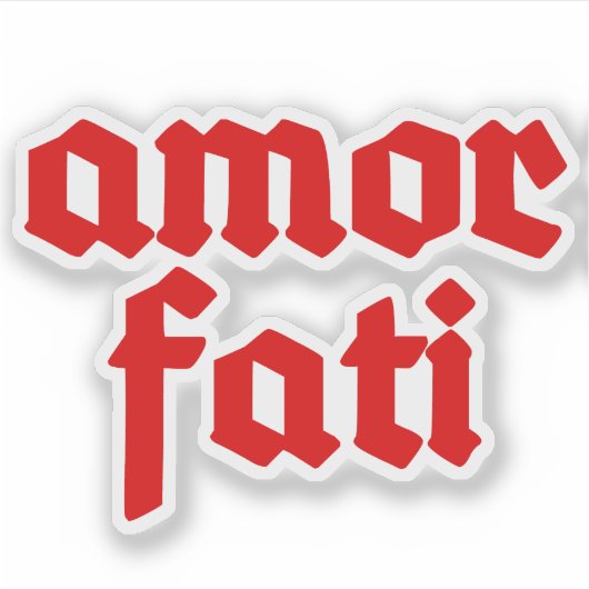 Amor Fati (赤) シール (正面)