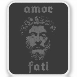Amor Fati - Marcus Aurelius (vintage grey) シール