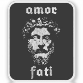 Amor Fati - Marcus Aurelius (vintage white) シール