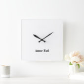 Amor Fati Minimalist Office Wall Clock スクエア壁時計 (ホーム)