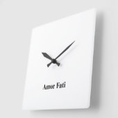 Amor Fati Minimalist Office Wall Clock スクエア壁時計 (傾斜)