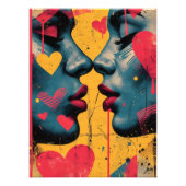 Amor Pop Art: Rostros Enamorados フォトプリント (正面)