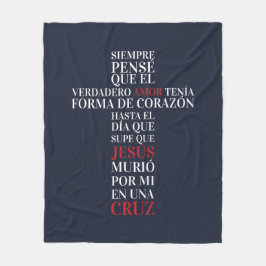 Amor verdadero フリースブランケット