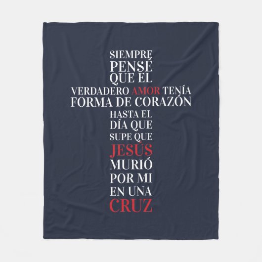 Amor verdadero フリースブランケット (正面)