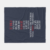 Amor verdadero フリースブランケット (正面(横))