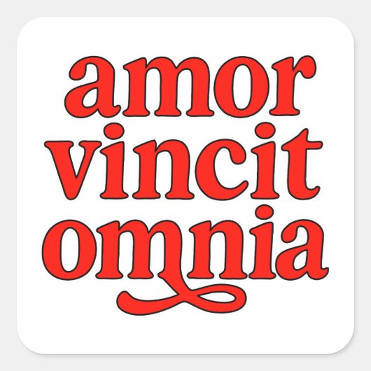 Amor vincit omnia スクエアシール (正面)