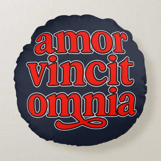 Amor vincit omnia ラウンドクッション (正面)