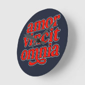Amor vincit omnia ラウンド壁時計 (傾斜)