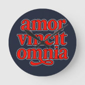 Amor vincit omnia ラウンド壁時計 (正面)