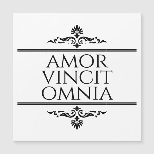 Amor Vincit Omnia Love Combers All Latin Phrases (正面)