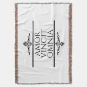 Amor Vincit Omnia Love Combers All Latin Phrases スローブランケット (正面縦)