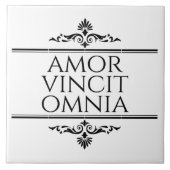 Amor Vincit Omnia Love Combers All Latin Phrases タイル (正面)