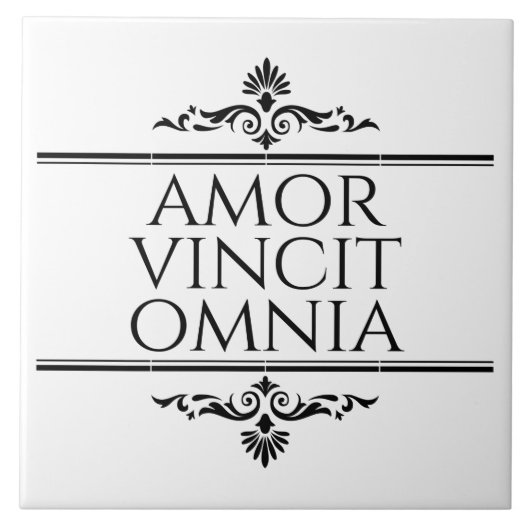 Amor Vincit Omnia Love Combers All Latin Phrases タイル (正面)