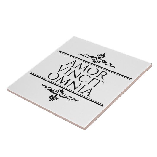 Amor Vincit Omnia Love Combers All Latin Phrases タイル (側面)