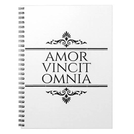 Amor Vincit Omnia Love Combers All Latin Phrases ノートブック (正面)