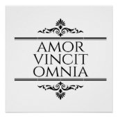 Amor Vincit Omnia Love Combers All Latin Phrases ポスター (正面)