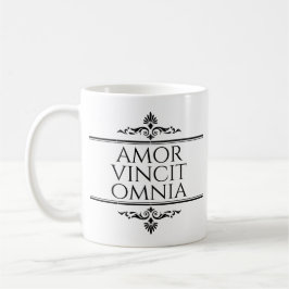 Amor Vincit Omnia Love Conquers All Latin Phrases コーヒーマグカップ