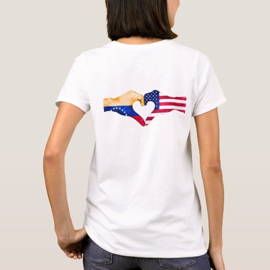Amor y Unión Venezuela & USA Tシャツ (裏面)