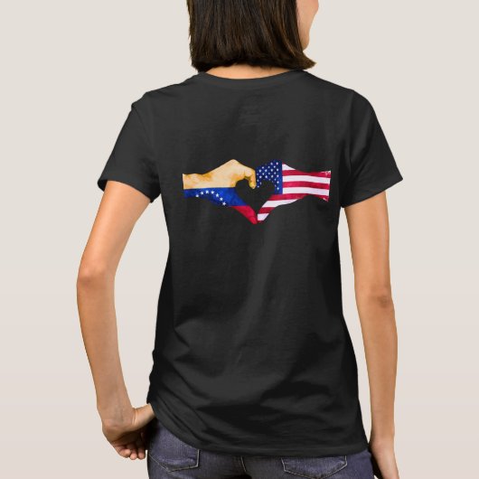 Amor y Unión Venezuela & USA Tシャツ (裏面)
