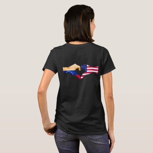 Amor y Unión Venezuela & USA Tシャツ (裏面フル)
