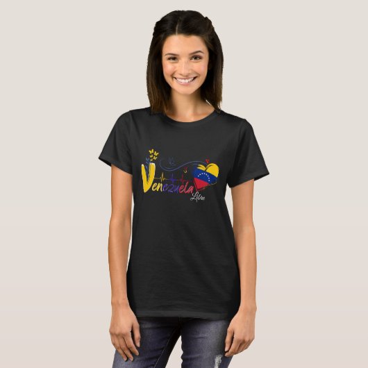 Amor y Unión Venezuela & USA Tシャツ (正面フル)