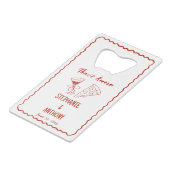 Amoreお洒落の赤枠イタリアン結婚 クレジットカード栓抜き (裏面アングル)