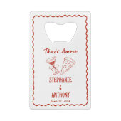 Amoreお洒落の赤枠イタリアン結婚 クレジットカード栓抜き (裏面)