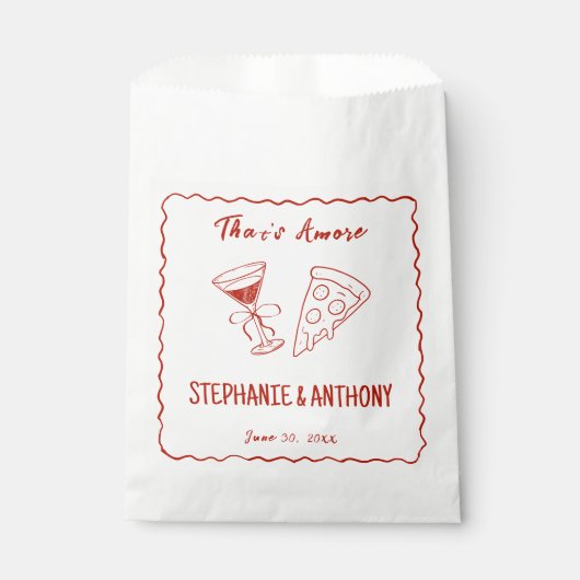 Amoreお洒落の赤枠イタリアン結婚 フェイバーバッグ (正面)