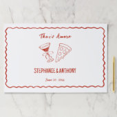 Amoreお洒落の赤枠イタリアン結婚 ペーパーパッド (インサイチュ)