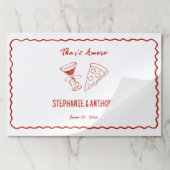 Amoreお洒落の赤枠イタリアン結婚 ペーパーパッド (折り畳み)