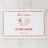 Amoreお洒落の赤枠イタリアン結婚 ペーパーパッド (正面)