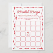 AmoreのBingoゲームブライダルシャワーカードの波形 招待状 (正面)